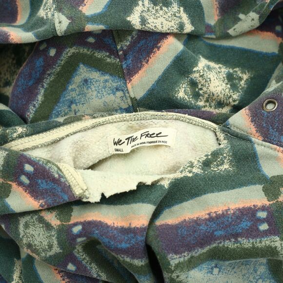 Free People We The Free It's A Vibe Print Hoodie Top Oversized Slouchy S 283448 - Picture 13 of 13